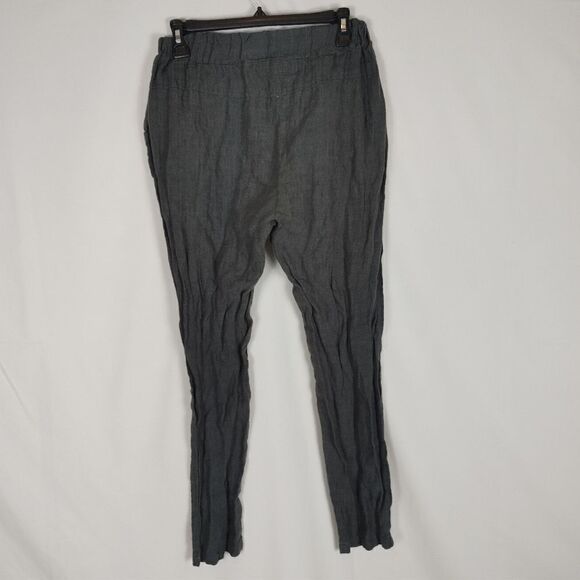 Ruby Yaya Gray Linen Pants Straight Leg Women's Si - Picture 6 of 7